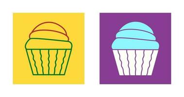 icono de vector de muffin de crema