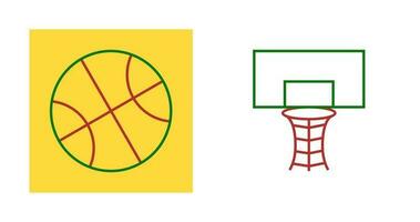 icono de vector de aro de baloncesto