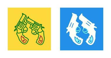 Two Guns Vector Icon