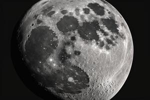 Luna cerca arriba ilustración generativo ai foto