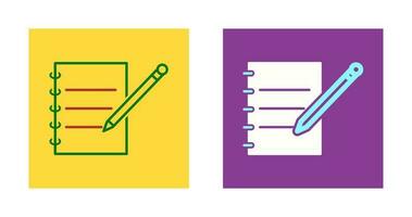 Notebook and Pen Vector Icon