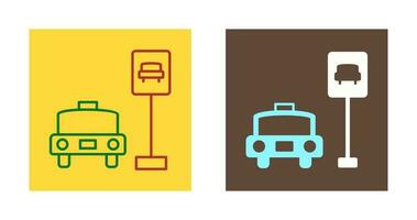 Taxi Stand Vector Icon