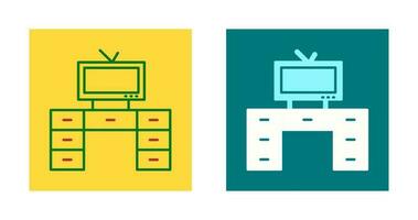 Television Set with Vector Icon