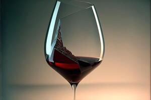 Unusual aspect wine glass of the future allowing to taste as never before illustration photo