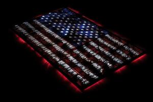 Usa flag made out of led lights illustration photo