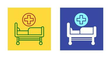 icono de vector de cama de hospital