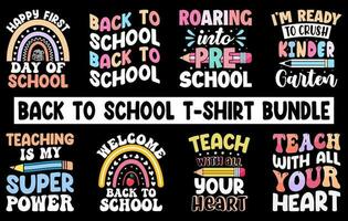 Back to school t-shirt bundle vector, Hello Kindergarten T-Shirt set vector