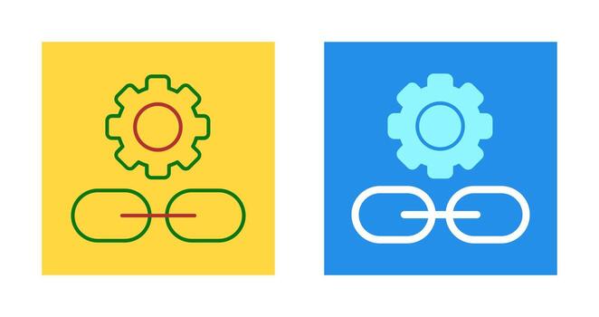 icono de vector de configuración de enlace