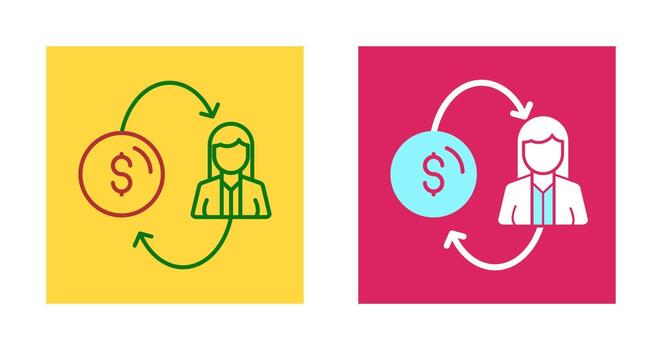 icono de vector de conversión