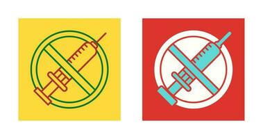 No Vaccines Vector Icon