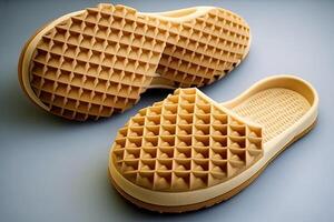waffle shape slippers illustration photo