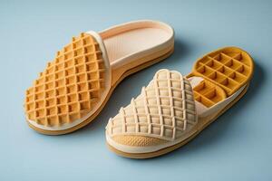 waffle shape slippers illustration photo