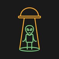 icono de vector de abducción extraterrestre