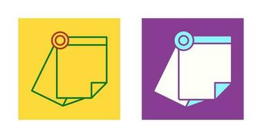 Sticky Note Vector Icon