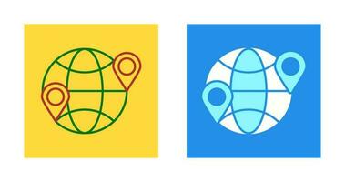 Globe Location Vector Icon