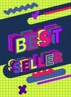 Dynamic Success. Best Seller 3D Volumetric Letters Vector Poster