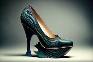 whale skin women shoes with high heels photo