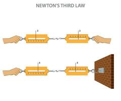 de newton tercero ley estados ese para cada acción, allí es un igual y opuesto reacción vector