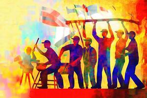 International Labor Day. Labour day. May 1st. workers celebration illustration photo