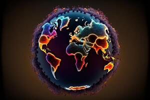 world affected by the return of covid coronavirus pandemic illustration photo