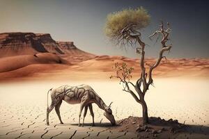 World Day To Combat, desertification and drought illustration photo