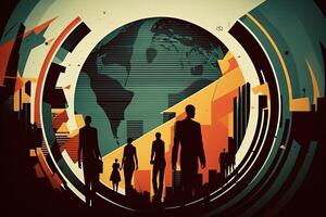 world entrepreneur day abstract illustration photo