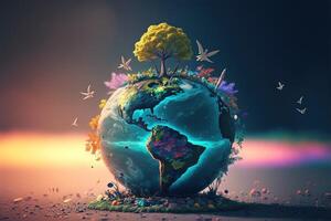 world finally in peace illustration photo