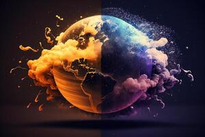 World meteorology meteorological day planet with weather abstract illustration photo