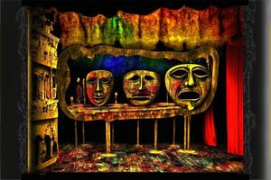 World Theatre Day abstract illustration photo