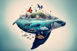 World Wildlife Day with the animals in abstract representation Illustration photo