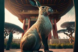 year of the rabbit 2023 hare chines oroscope illustration photo