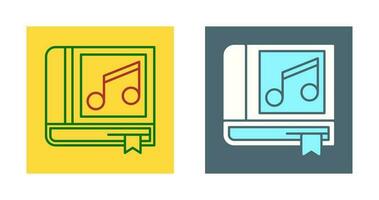 icono de vector de libro de música