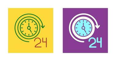 24 Hours Vector Icon