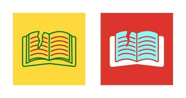 Teared Book Vector Icon