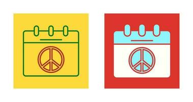 Peace Calendar Vector Icon