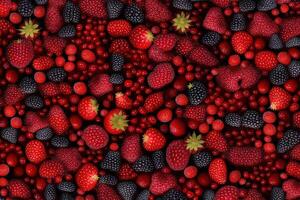 red fruits blended top view illustration photo