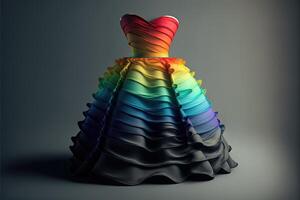 Lgbtq peace flag dress illustration photo