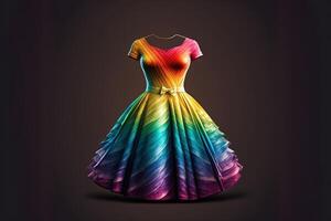 Lgbtq peace flag dress illustration photo