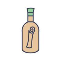 Scroll in Bottle Vector Icon