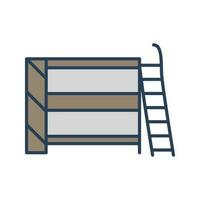 Bunk bed Vector Icon