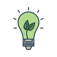 Eco friendly Bulb Vector Icon