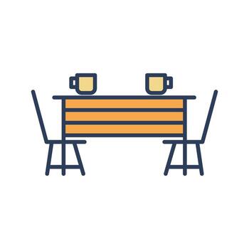 Dining Table Vector Icon