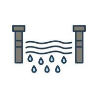 Water Dam Vector Icon