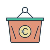 Euro Basket Vector Icon