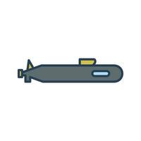 icono de vector submarino