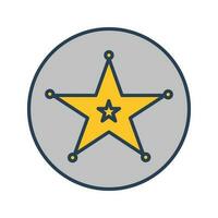 Sheriff Badge Vector Icon