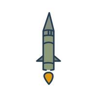 icono de vector de misil