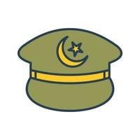 icono de vector de sombrero militar