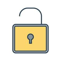 Open Lock Vector Icon Vector Icon