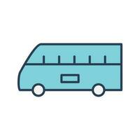 Bus on Airport Vector Icon